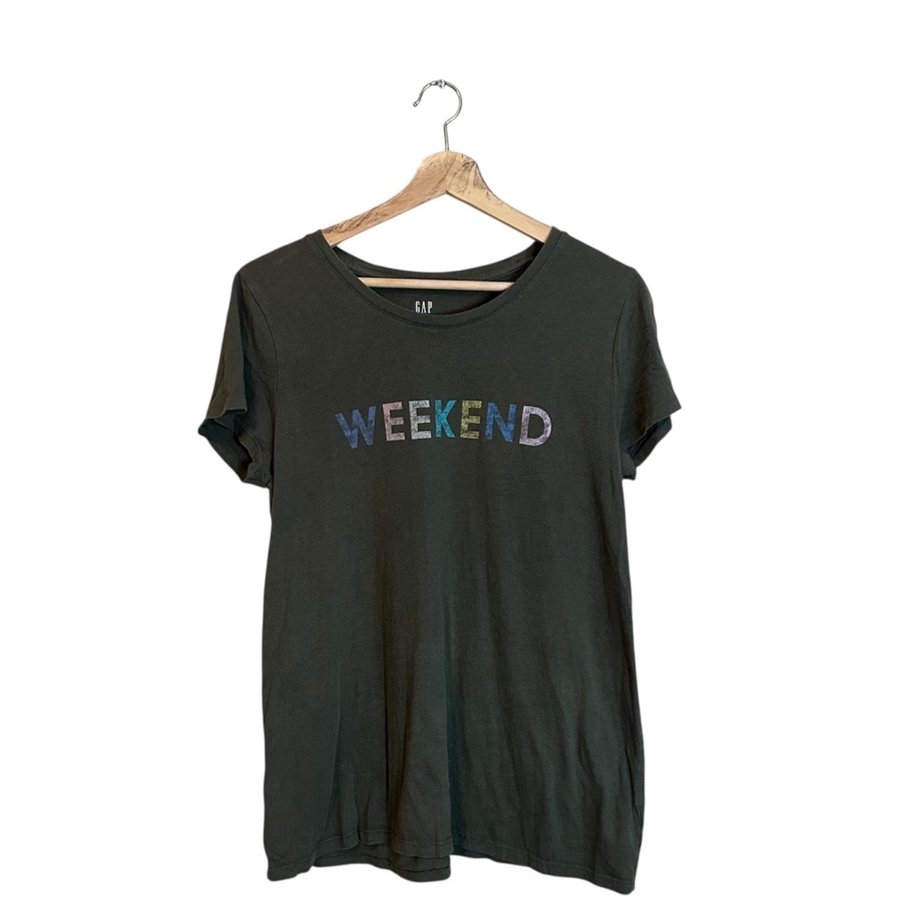 GAP Army Green Weekend Tee Size Large